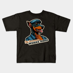 Worker Doberman Kids T-Shirt